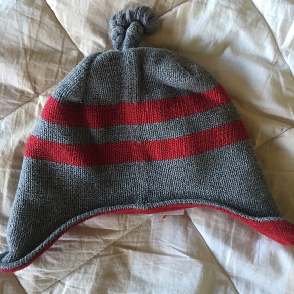 Gymboree Fire Rescue hat, The Children's Place hat, and Land's End mittens - Picture 6 of 11